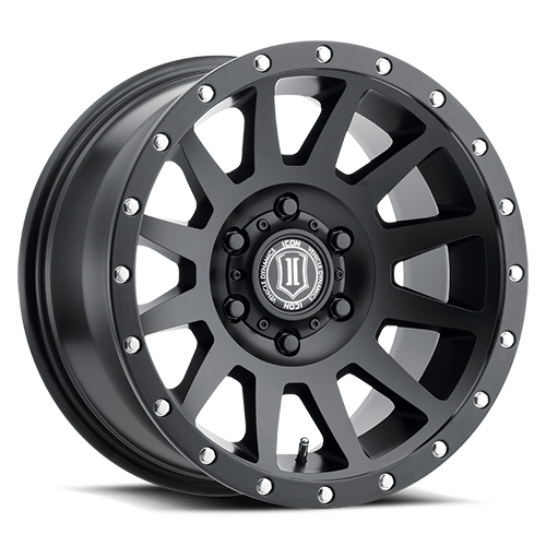 Icon Alloys | Compression Satin Black | 17 x 8.5 | +25mm Offset