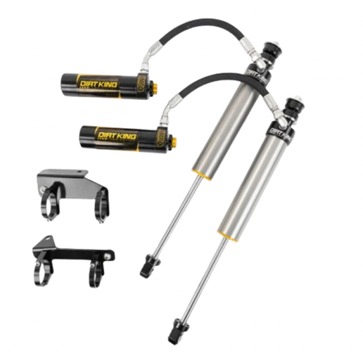 DIRT KING | 2.5" Smooth Body External Reservoir Rear Shocks | Equipped With Dampening Adjustment Knobs | (2005-2023) Toyota Tacoma | DK-811889R