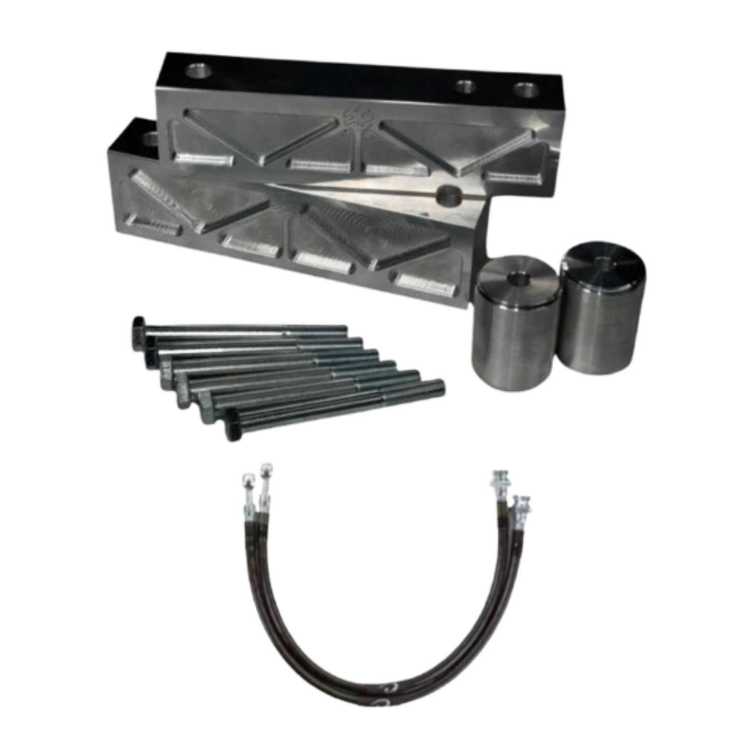 Garage 23 | 2” Subframe Rear Lift Kit | Solid Billet w/ Steel Braided Brake Lines | Nissan Armada, Infiniti QX56, or QX80