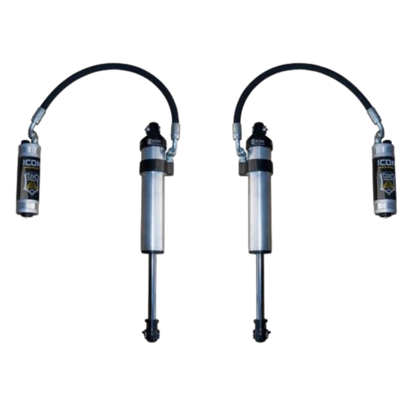 Icon | 2.5" Body | Front VS Remote Reservoir | Secondary Shocks | 2003-2023 Toyota 4-Runner, 2005-2023 Toyota Tacoma, or 2007-2024 Toyota FJ Cruiser | 59702CP-CB