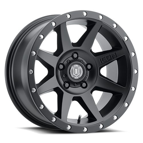 Icon Alloys | Rebound | Satin Black | 17 x 8.5 | +25mm Offset