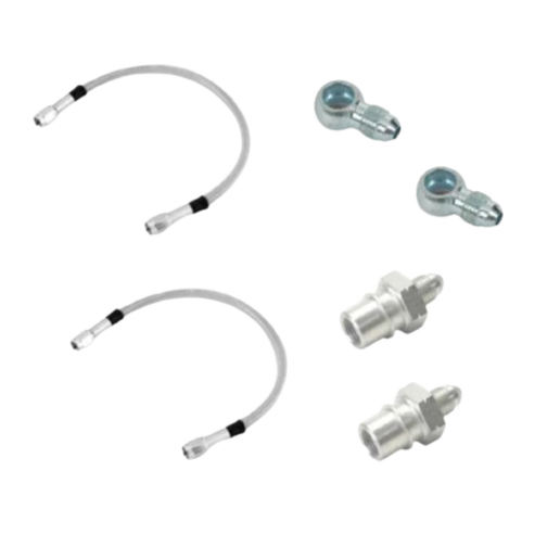 18" | Extended Steel Braided Brake Lines | Titan Swap