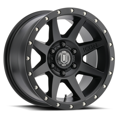 Icon Alloys | Rebound Satin Black | 17 x 8.5 | +25mm Offset