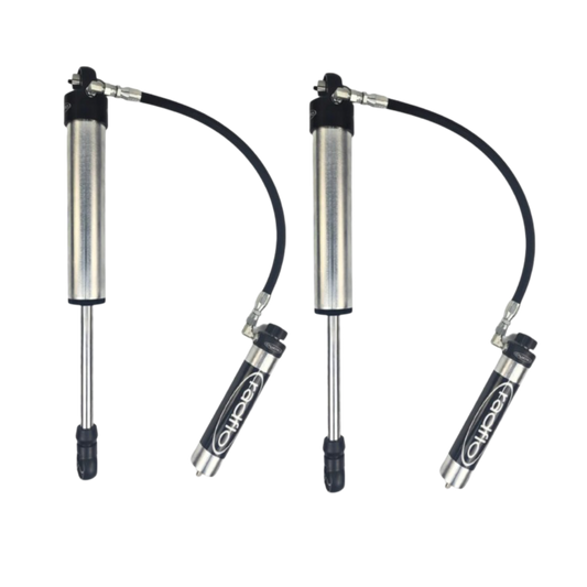 Radflo 2.5" Body Remote Reservoir Rear Shocks | Equipped With Dampening Knobs | For 0-3" Lift | 2004-2015 Nissan Armada or 2004-2010 Infiniti QX56