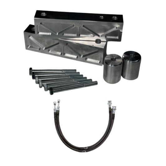 Garage 23 | 3” Subframe Rear Lift Kit | Solid Billet w/ Steel Braided Brake Lines | Nissan Armada, Infiniti QX56, or QX80
