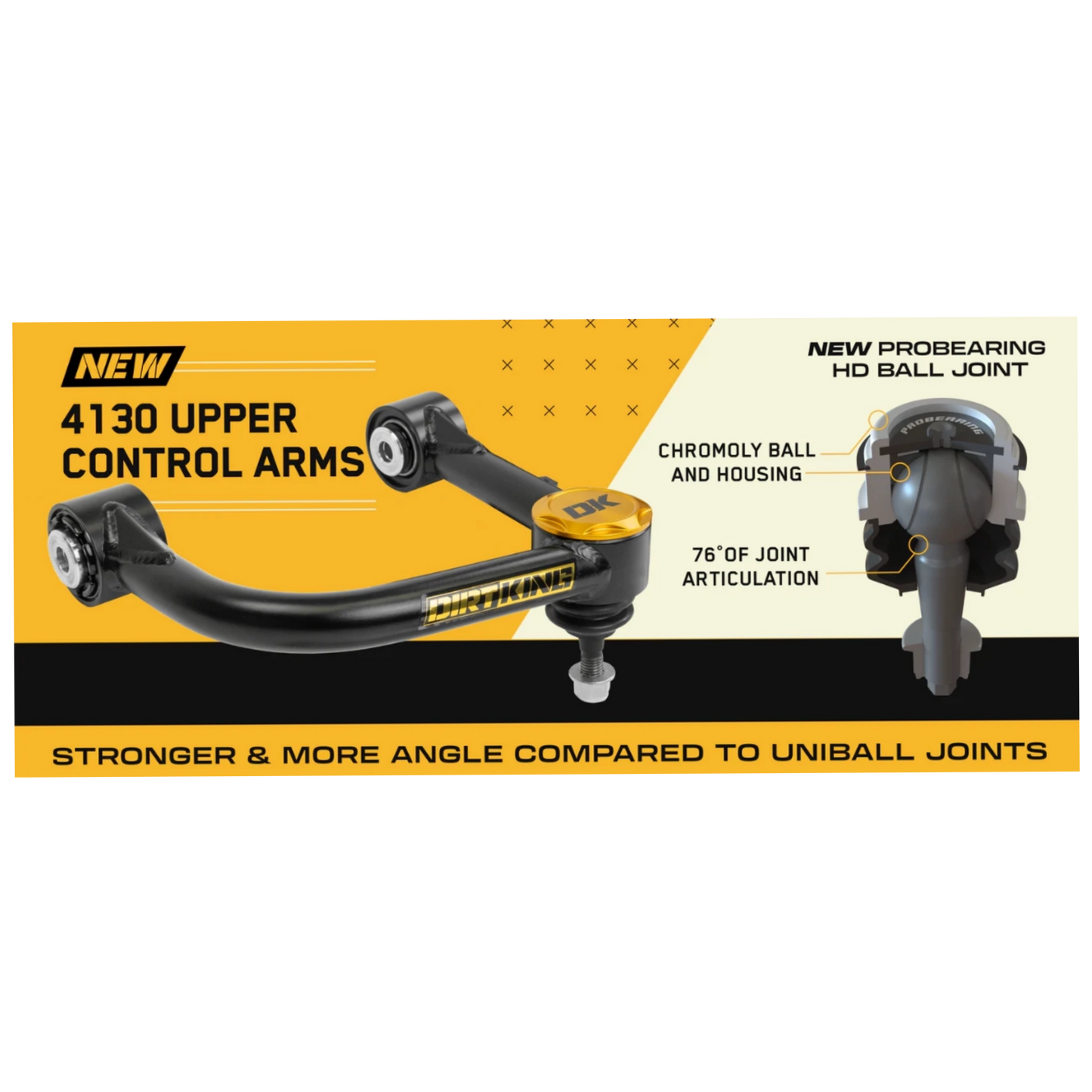 Dirt King 4130 Ball Joint Upper Control Arms