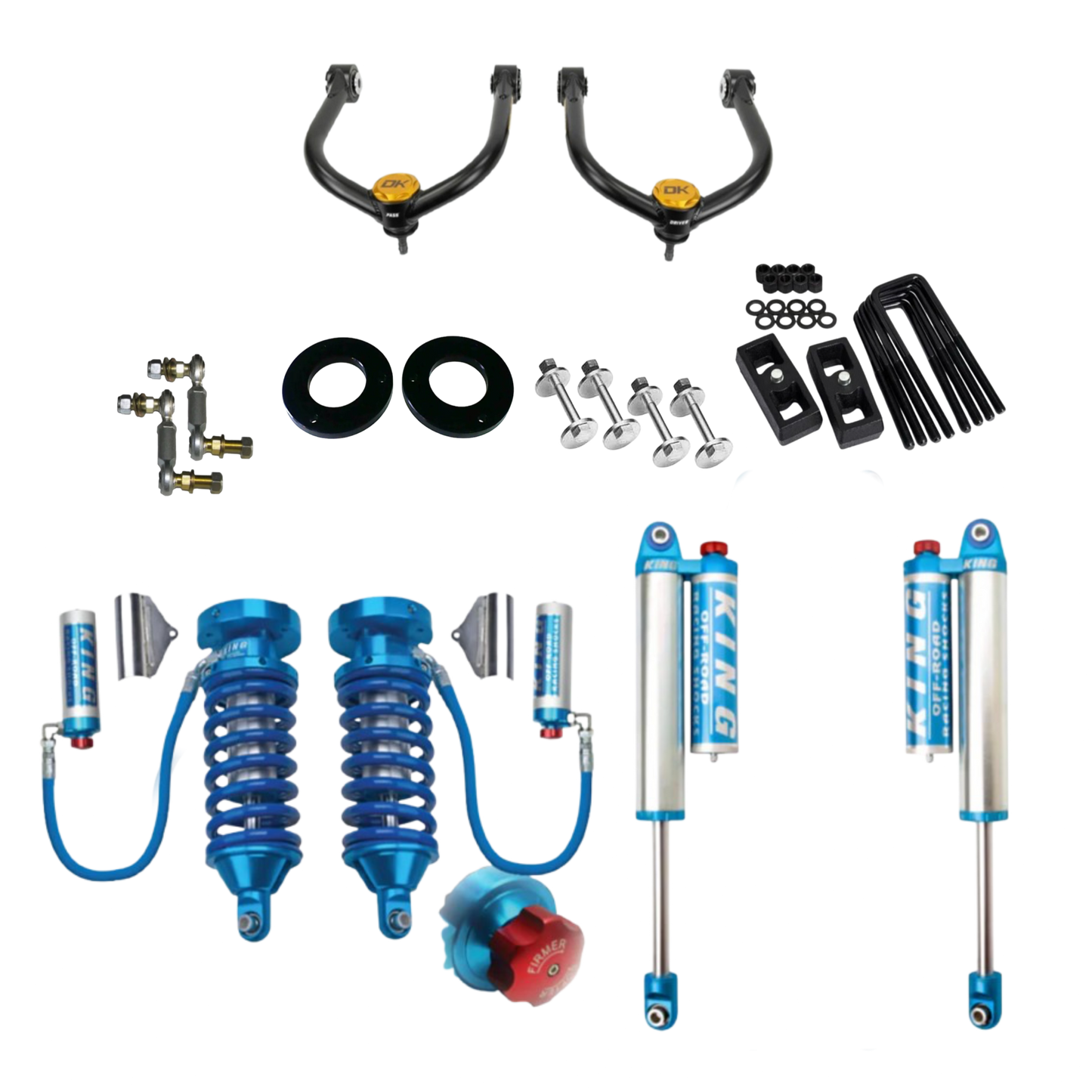 King/Dirt King | 3" Lift Kit w/Dampening Adjustment Knobs | Nissan Titan 2004-2015 | Luxury