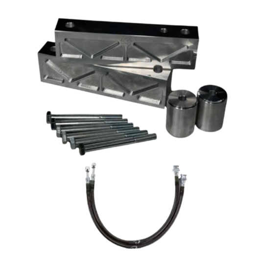 Garage 23 | 2” Subframe Rear Lift Kit | Solid Billet w/ Steel Braided Brake Lines | Nissan Armada, Infiniti QX56, or QX80