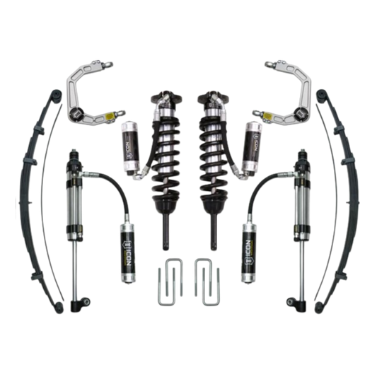 Icon | Stage 10 Suspension System | W/Billet Upper Control Arms | 0-3.5" Lift - (2005-2015) Toyota Tacoma | 0-2.75" Lift - (2016-2023) Toyota Tacoma  | K53010